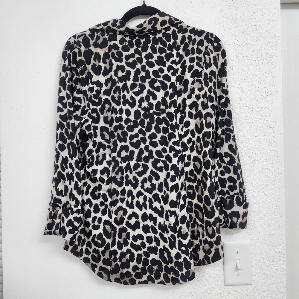 INC 3/4 Sleeve Animal Print Blouse Top XL - Picture 10 of 15